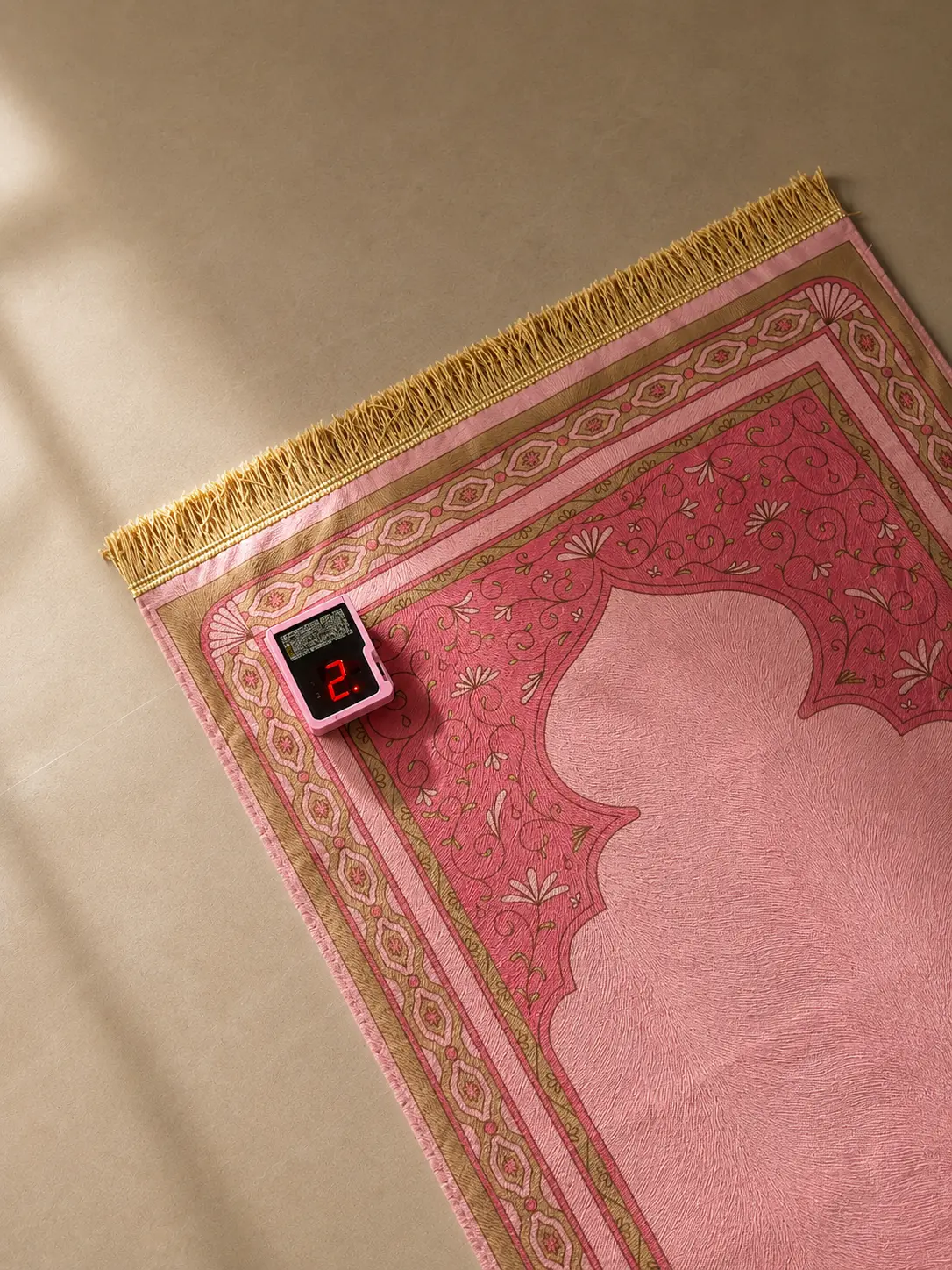 Counter dengan Sajadah Pink